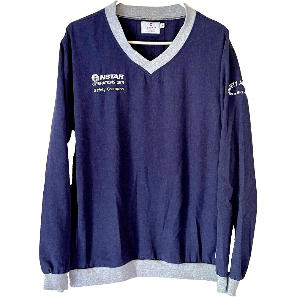 Tyndale Onstar Ops 2011 Flame Resistant Sweatshirt Blue Size M FRMC 9 CAL 2 HRC